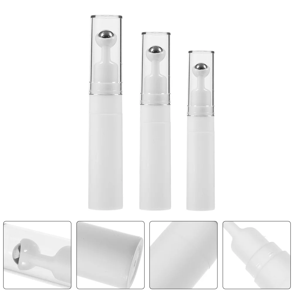 

3 Pcs Eye Cream Set Small Roller Bottles Lotion Balls For Essential Oils Travel