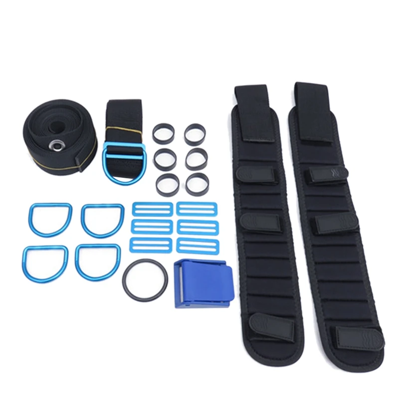

Scuba Diving Backplate DIR Harness BCD Holder Crotch Strap Set Weight Belt Dive Replacement Accessories