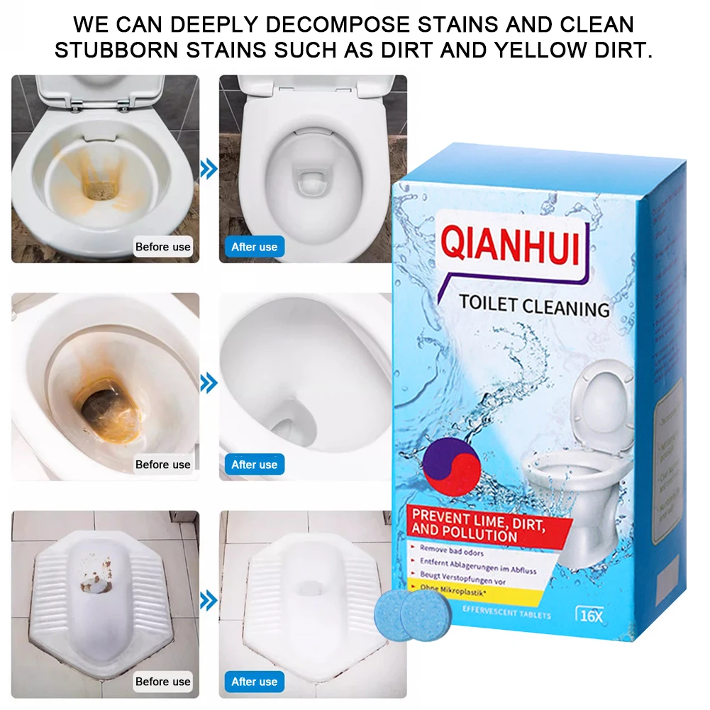Powerful Toilet Cleaner for Descaling Deodorizing Long Lasting Effect Toilet Deodorizer Tablets for Bathroom 3