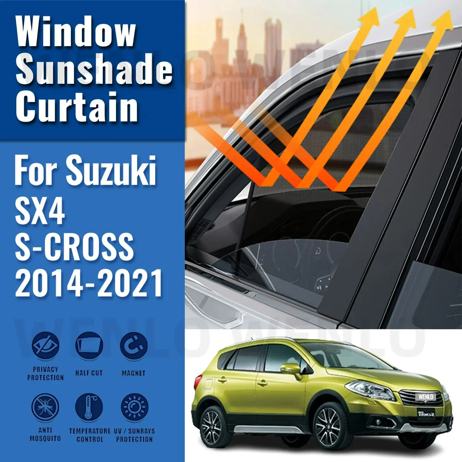 

Для Suzuki SX4 S-CROSS JY 2014-2021 S Крест автомобильный солнцезащитный козырек Магнитный передний задний лобовое стекло