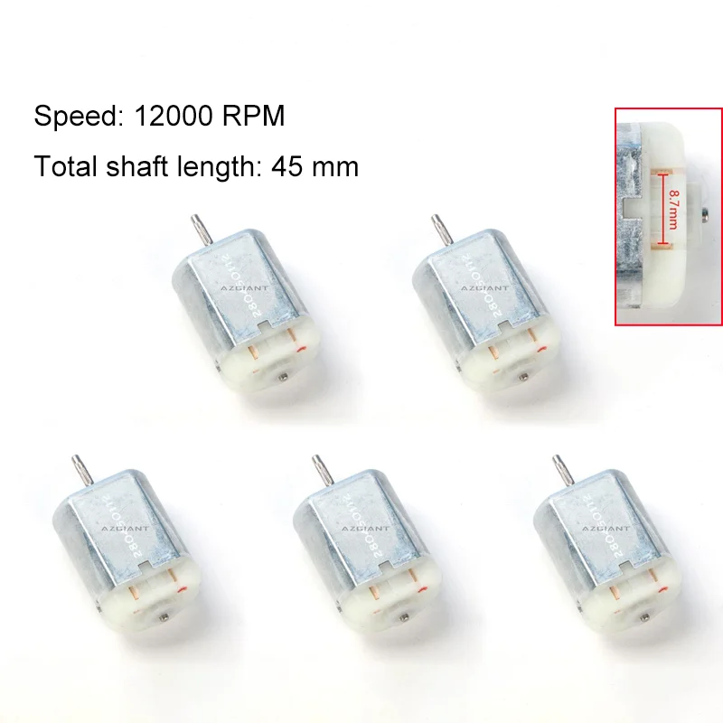 

5PCS FC280 DC Motor 12000 RPM 45mm DIY Repair Engine For Car Replacement Power OEM Accesseries Forward Rotation Toy High Quality