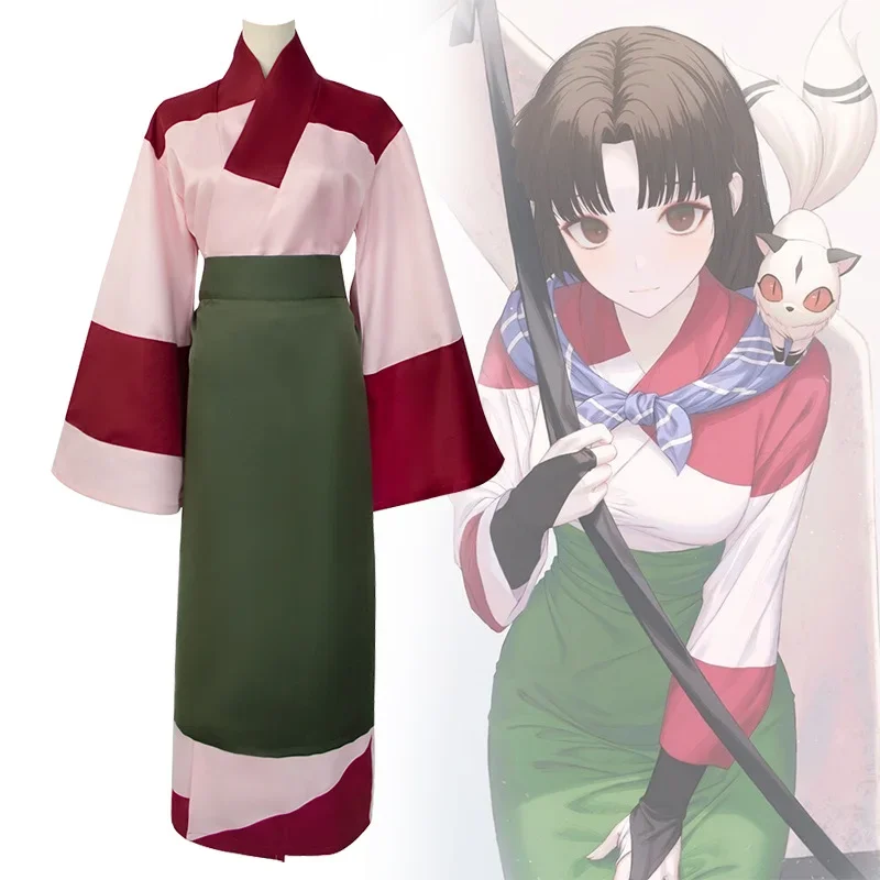 

Аниме Inuyasha Косплей Sango японское кимоно Женский костюм