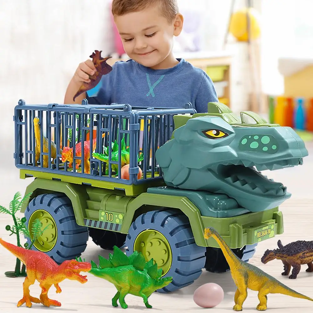 

Dinosaur Transport Car Dinosaur Engineering Vehicle Carrier Truck Toy Indominus Rex Jurassic World Dinosaurs Toys Gifts for Kids