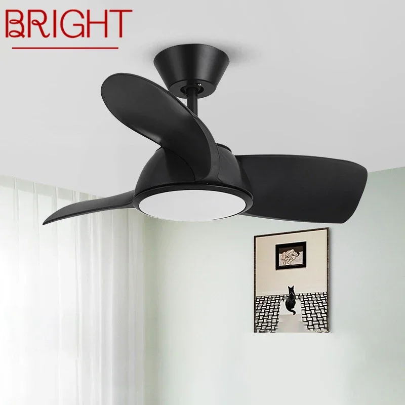 

BRIGHTNordic LED Fan Light Modern Minimalism Restaurant Living Room Study Ceiling Fan Light Remote Electric Fan Light