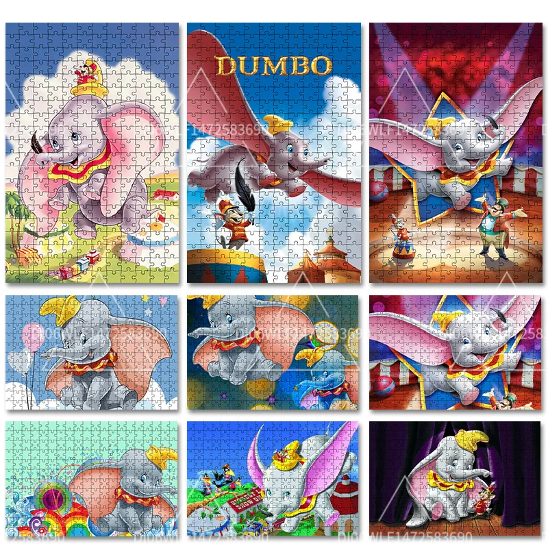 

Disney Dumbo Toy Cartoon 1000 Pieces Puzzle Printing Hd Kids Learning Puzzle Paper Parent-Child Toys Adult Gift Logical Thinking