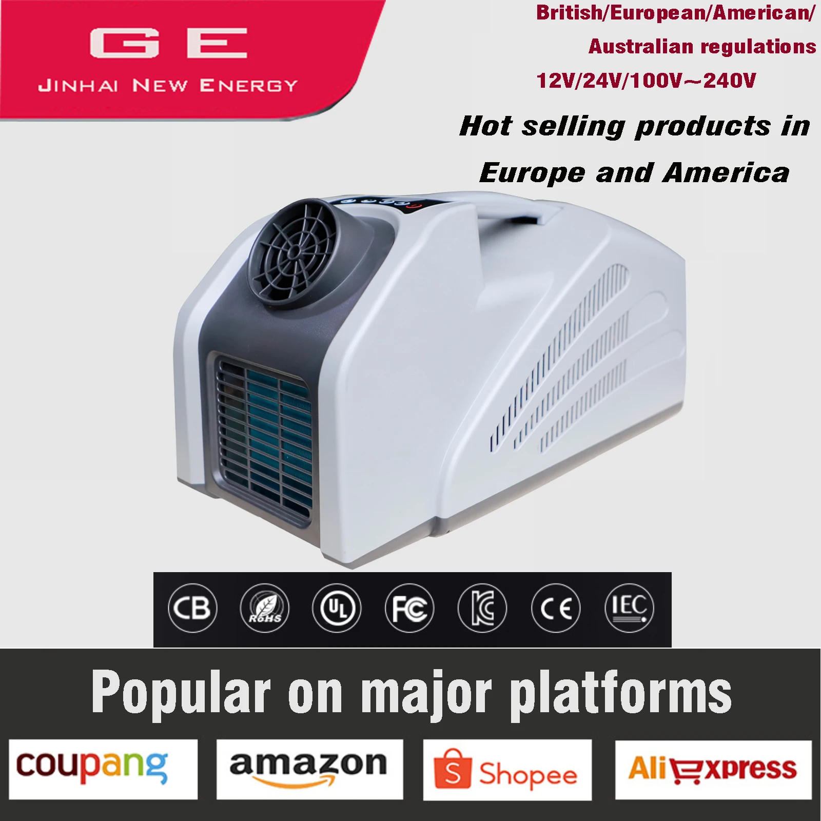 GE Jinhai New Energy DC 24V bestselling portable air conditioner mini