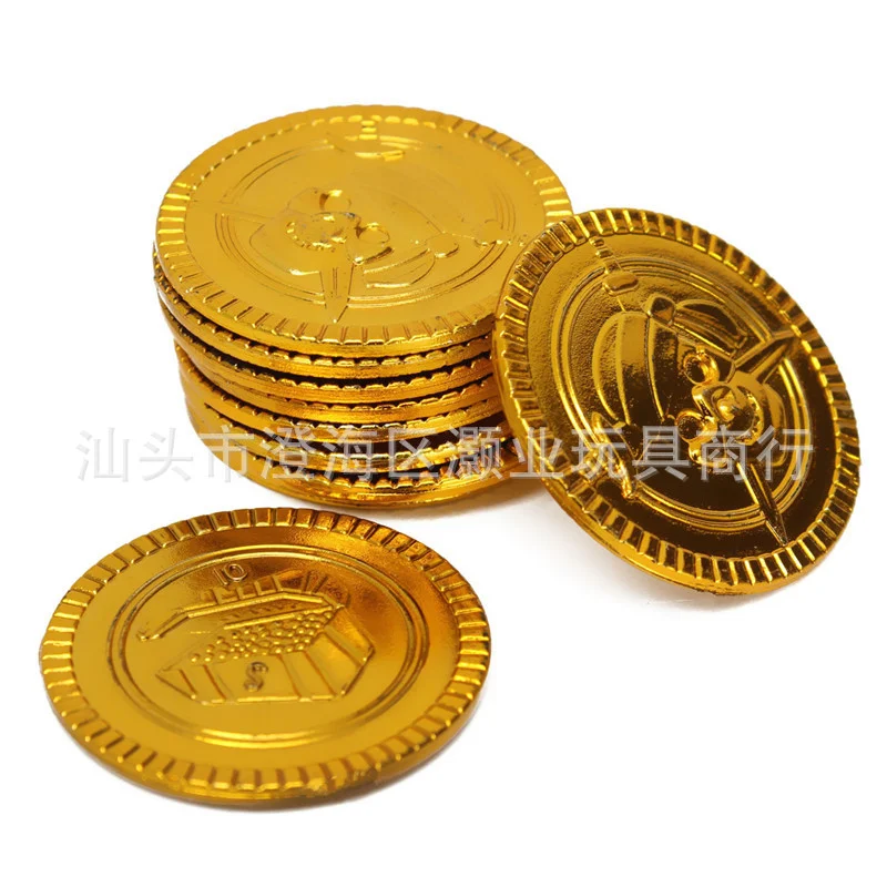 Board Game Accessories Gold Chip Plastic Props Silver Coins 100 Denominations 50Pcs/set