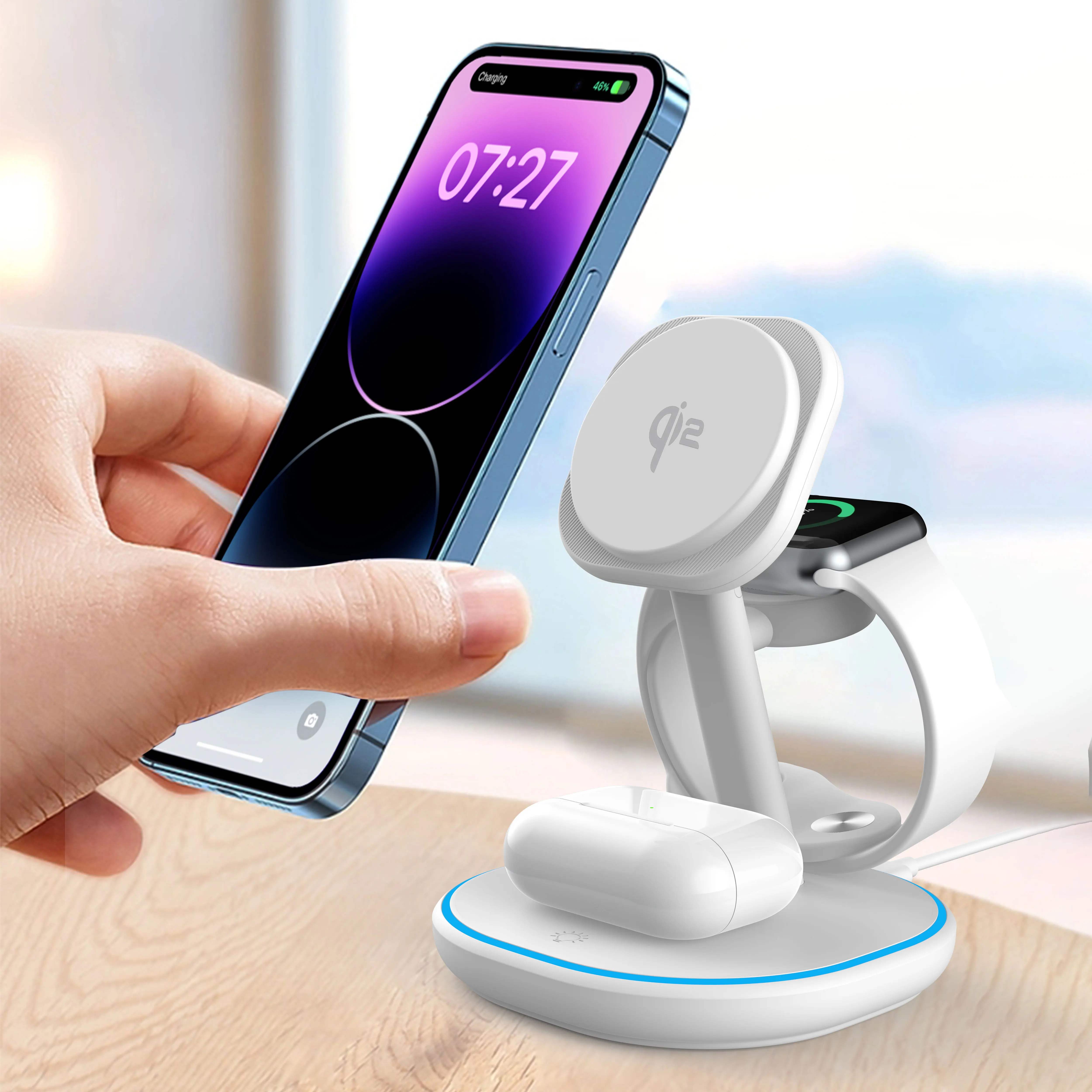 in Wireless Charger Qi2 15W For iPhone 16 15 14 13 12 Fast