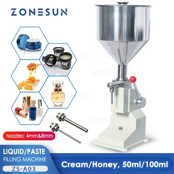 ZONESUN 수동 정량 주입기 충진기 소분기 고추장 쨈 꿀 점성액체 A03