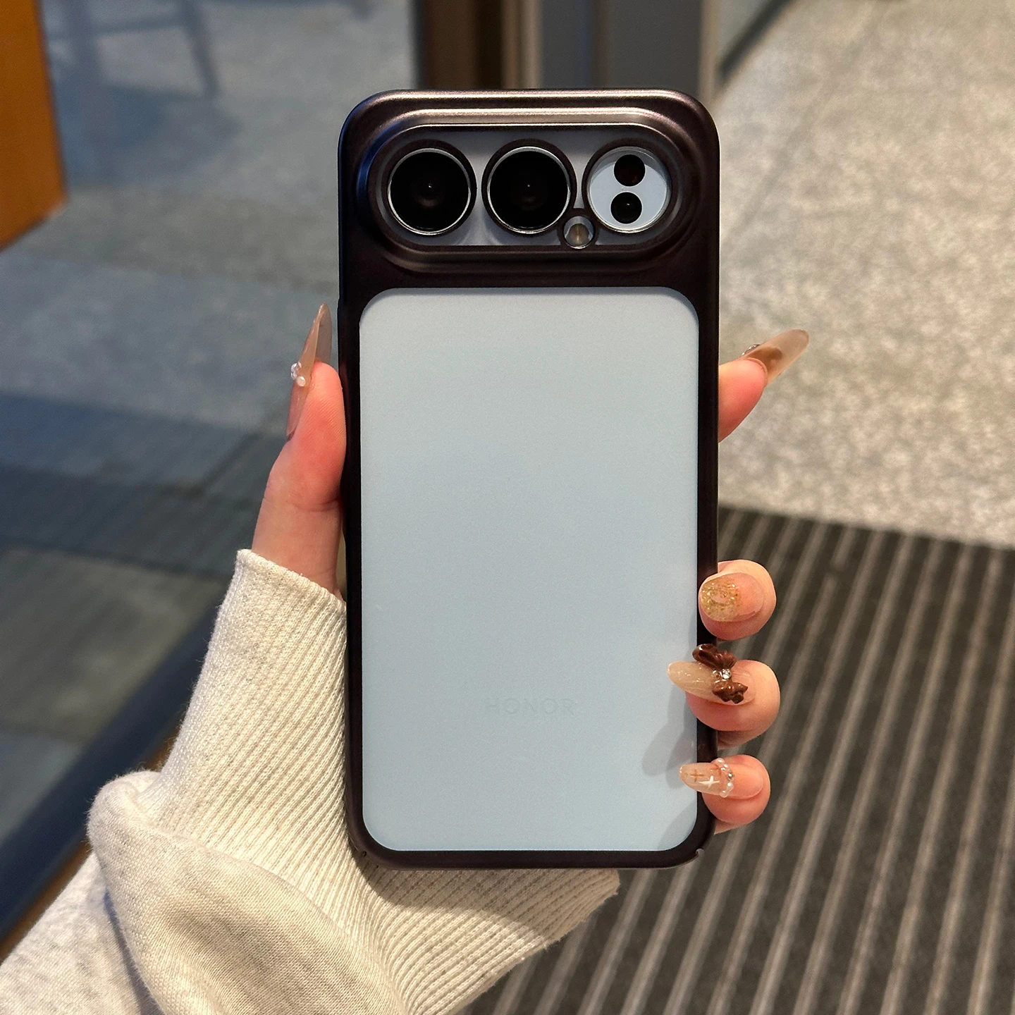 Luxury Matte Ultra Thin Hard Case with Plating Camera Film Protection - Frosted Shockproof Cover