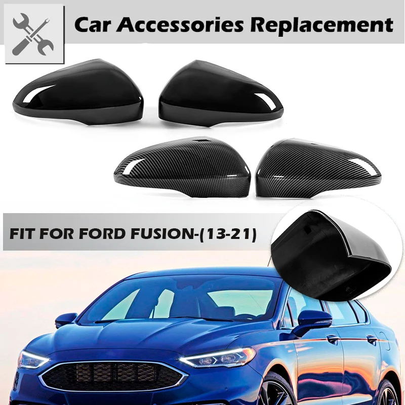 

Rhyming Rearview Mirror Cover Wing Side View Cap Decor Housing Car Exterior Accessories Fit For Ford Mondeo Fusion 2013-2021