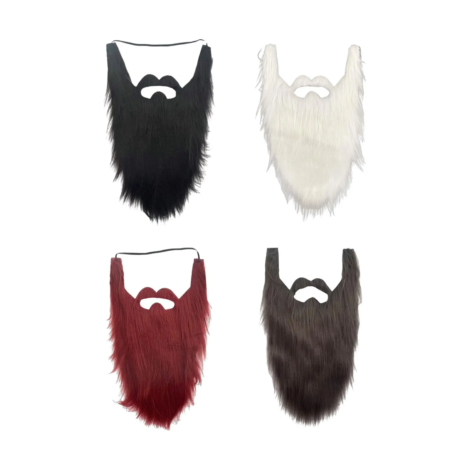 Novelty Long Beard Costume Accessories Dwarf Gnome Beard Fancy Dress Halloween Facial Hair for Stage Performance Masquerade