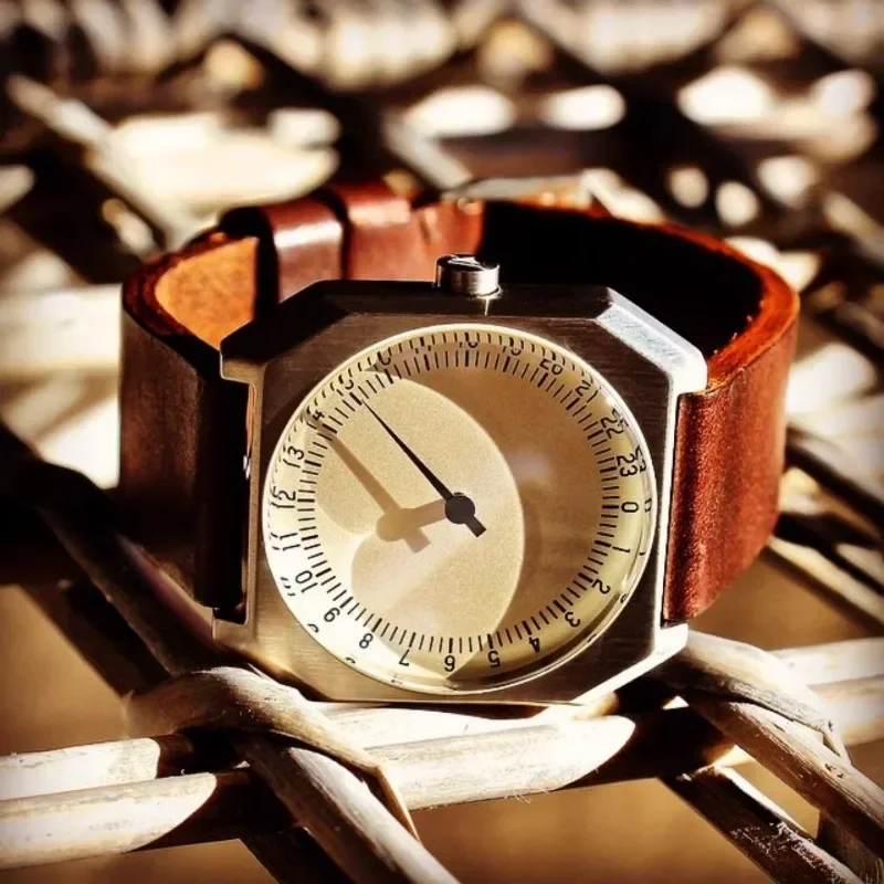 2025 Swiss Men's Fashion Square 100M Diving Quartz Watch 24 Hours Single Needle Leather Strap Men's Watch Reloj Hombre 4