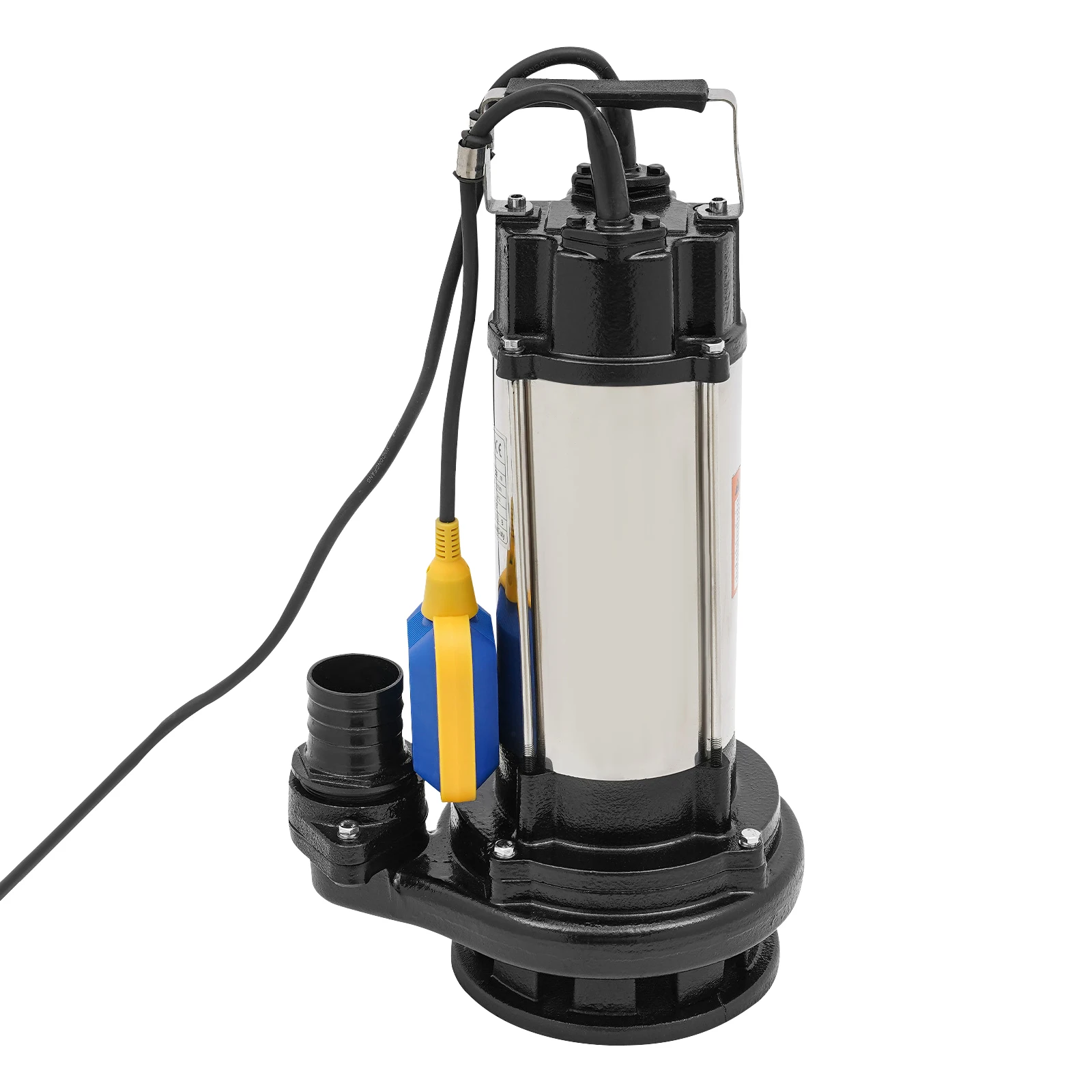 Tauchpumpe, 36000 l/h, Abwasser, schmutzige Abflusswasserpumpe mit Schwimmerschalter, Sumpf, 2 PS, industrieller Tauchpumpe aus Edelstahl