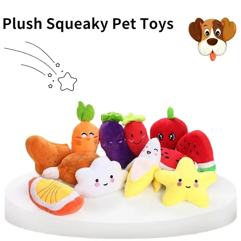 

Dog Toys fuzzy Squeaky Pet Toys Chihuahua Toys for Aggressive Chewers Interactive Dog Quack Sound Toy Cleaning Dog products
