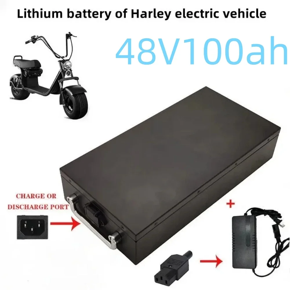 

New Full Capacity Power 18650 Lithium Battery 48V20ah-100ah Lithium Battery Pack Suitable for 250-2000W+Lithium Battery Charger