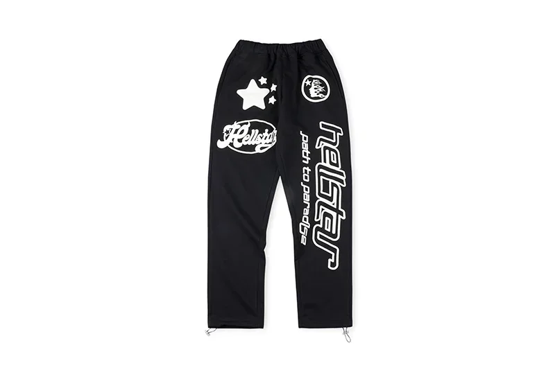 

Fashionable Street Black Sports Pants for Both Men and Women, Oversized Hip-hop Casual Pants Made of Cotton for Comfort