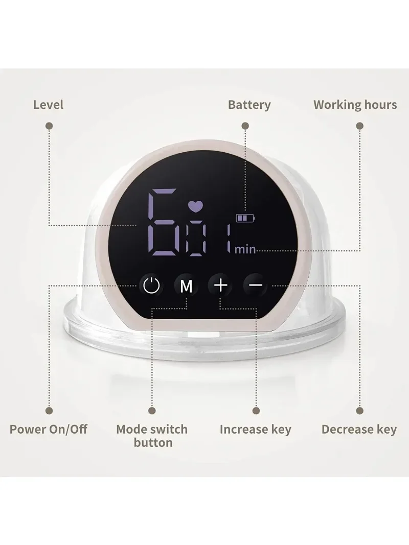Breast Pump Electric BPA Free 3 Modes 9 Levels Low Noise Powerful Suction 1200mAh Portable Handsfree