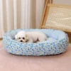 Floral All Season Dog Bed for French Bulldog Chihuahua Soft Cat Bed for Dogs Sleeping Puppy Pad Sofa Dog Bed  Four Color Pet Pad 4