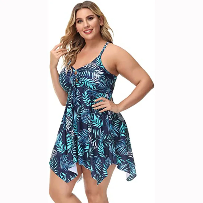 Two Piece Split Swimsuit for Ladies Plus Size Swimsuit and Boxer Shorts sexy bathing suit cover ups