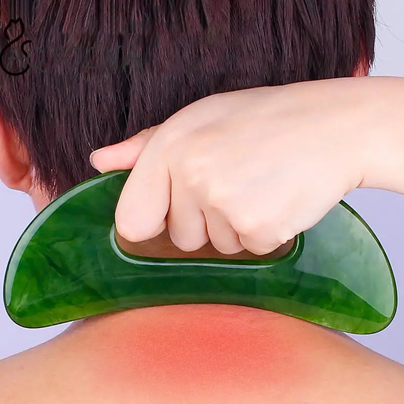 

1Pc Face Neck Back Body Acupuncture Pressure Massage Guasha Board Natural Resin Beeswax Massager Scraper Tool