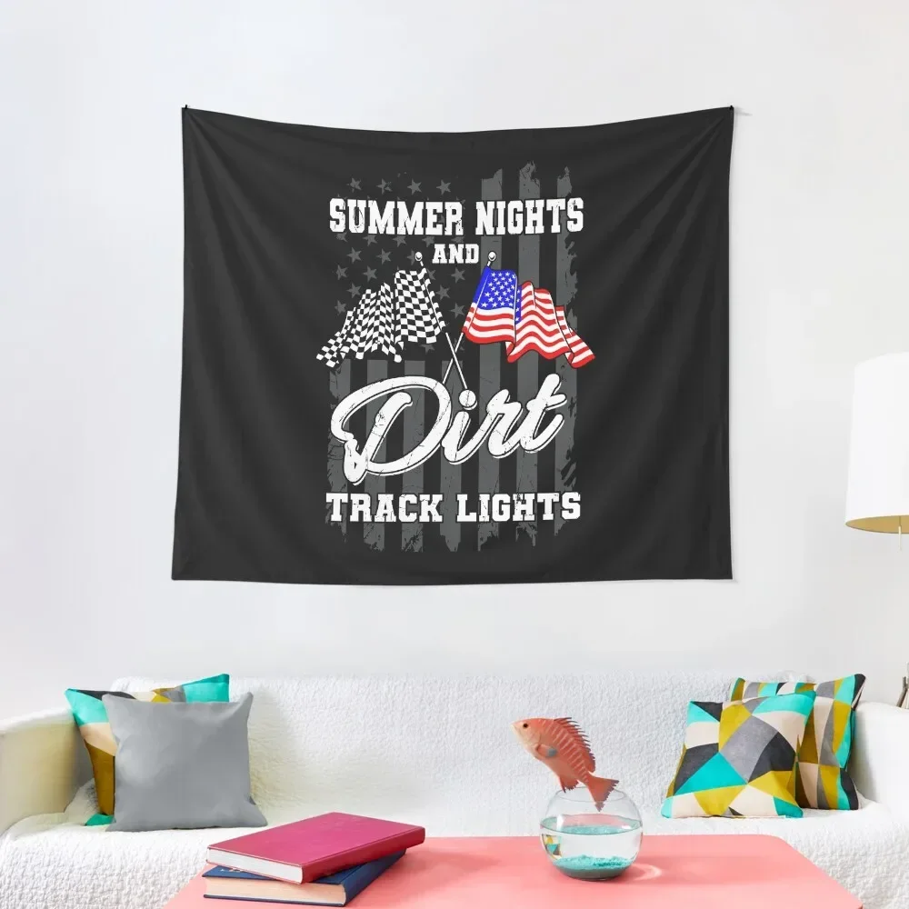 

Summer Nights Dirt Track Lights Racing Tapestry Room Decoration Accessories Home Decorations Tapestry