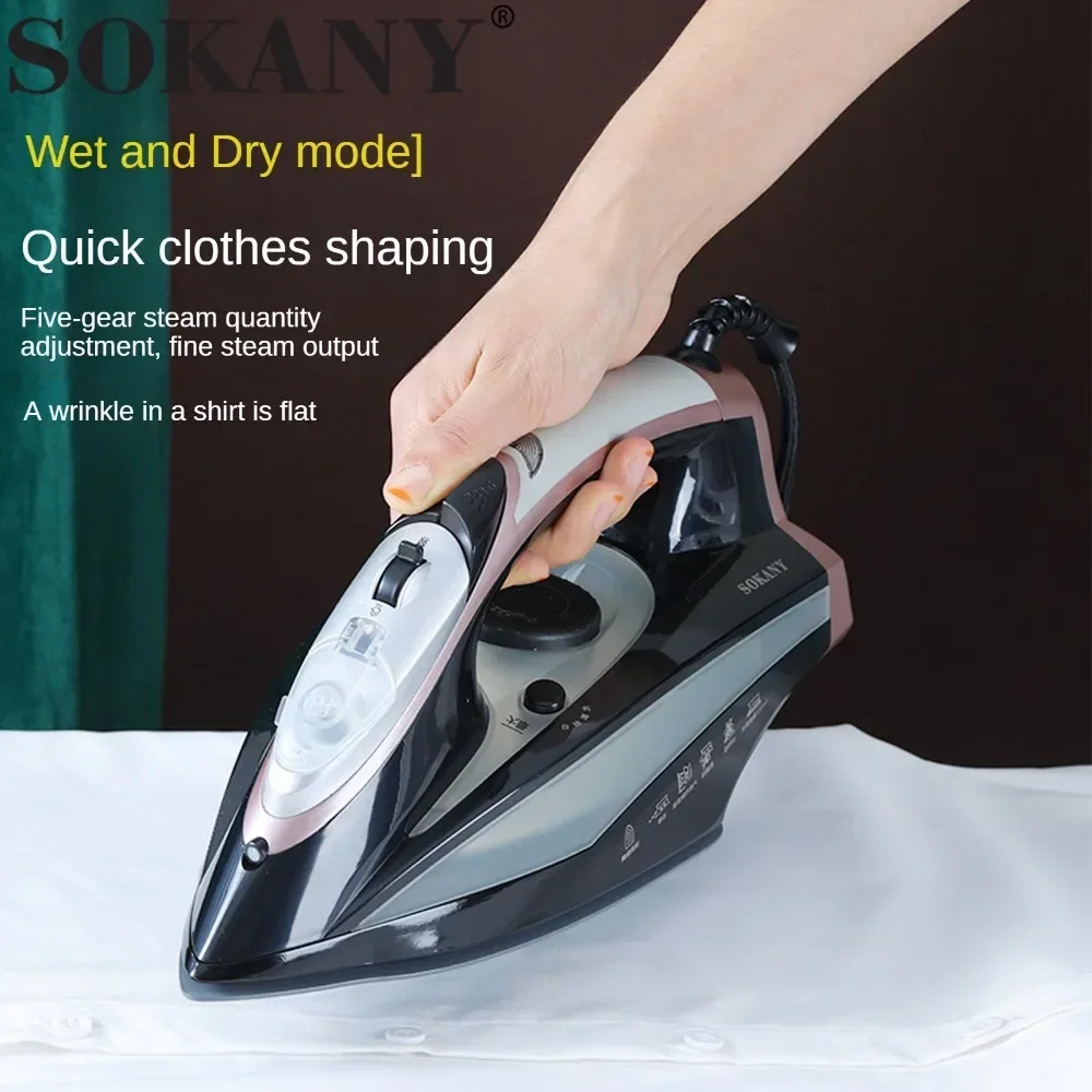 Easy Compact Steam Iron,2000W Advance Steam Iron For Clothes,5 Temperature Settings,Nonstick Soleplate,Self-Cleaning,Anti-Drip 2