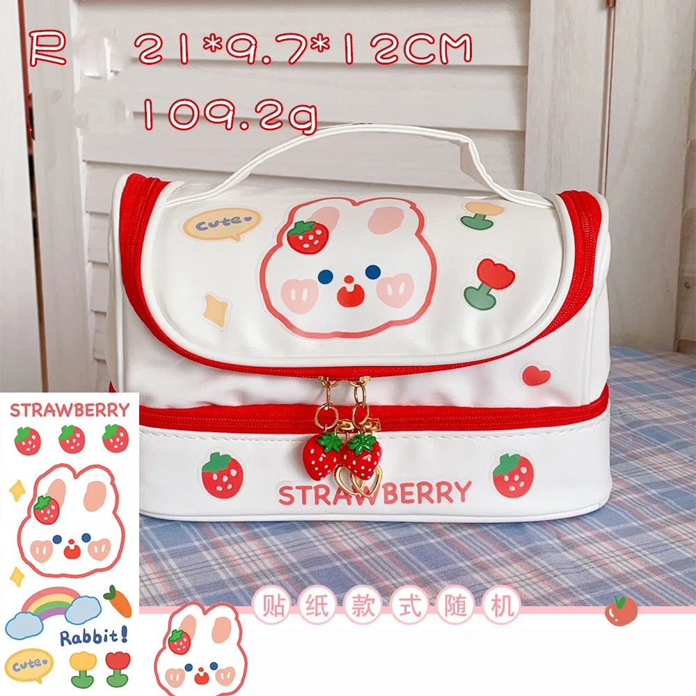 Estuche Kawaii En Forma De Pan Tostado - Gran Capacidad, Felpa Suave, Cierre Cremallera