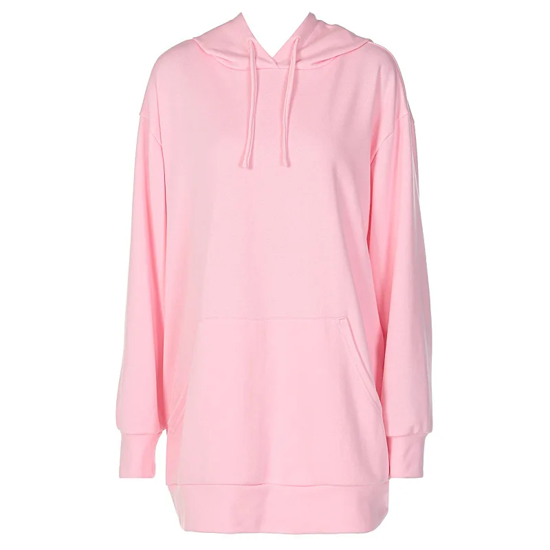 European and American Women's 2023 Autumn and Winter New Fashion Solid Color Wild Cute Plush Ears Hooded Long-sleeved Sweater