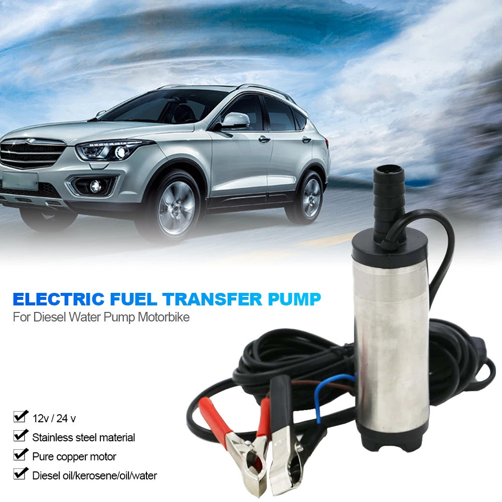 12V/24V 38mm Electric Fuel Transfer Pump Water Oil Refueling