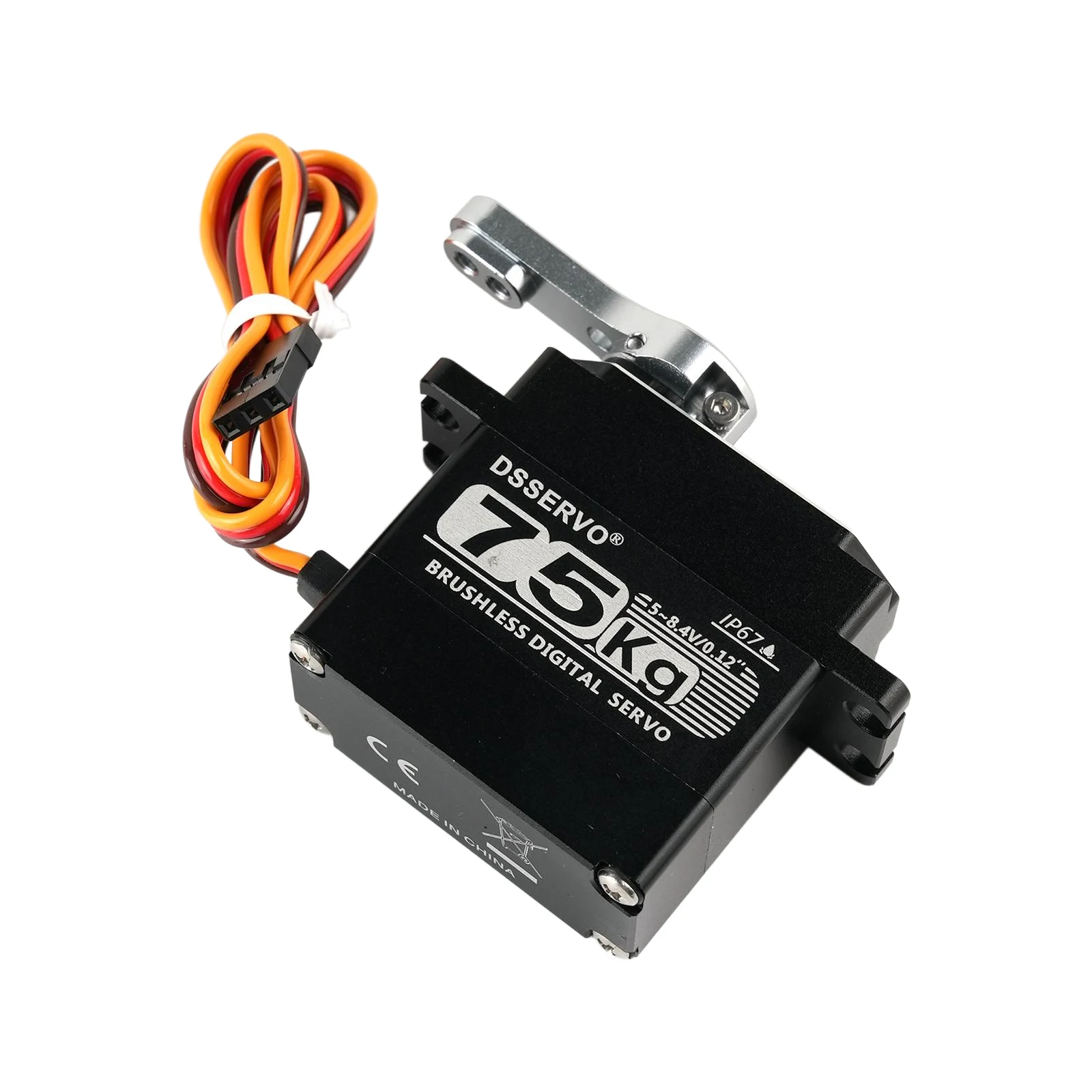 Servo numérique sans balais 75kg 7.4V IP67 180/270/360° pour RC