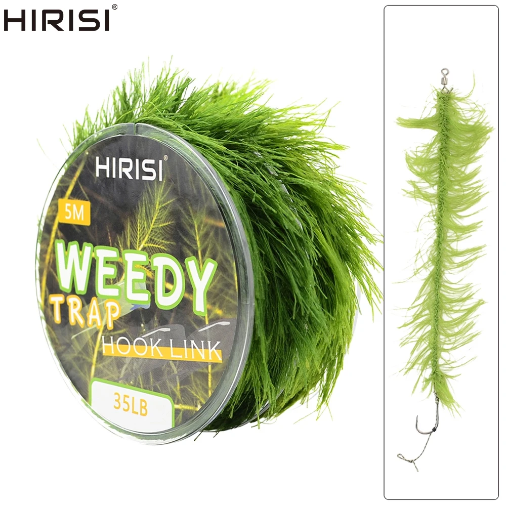 5m Carp Fishing Weed Hook Link Line Weed Effect Rigs 35lb Carp Chod Fishing Tackle Line