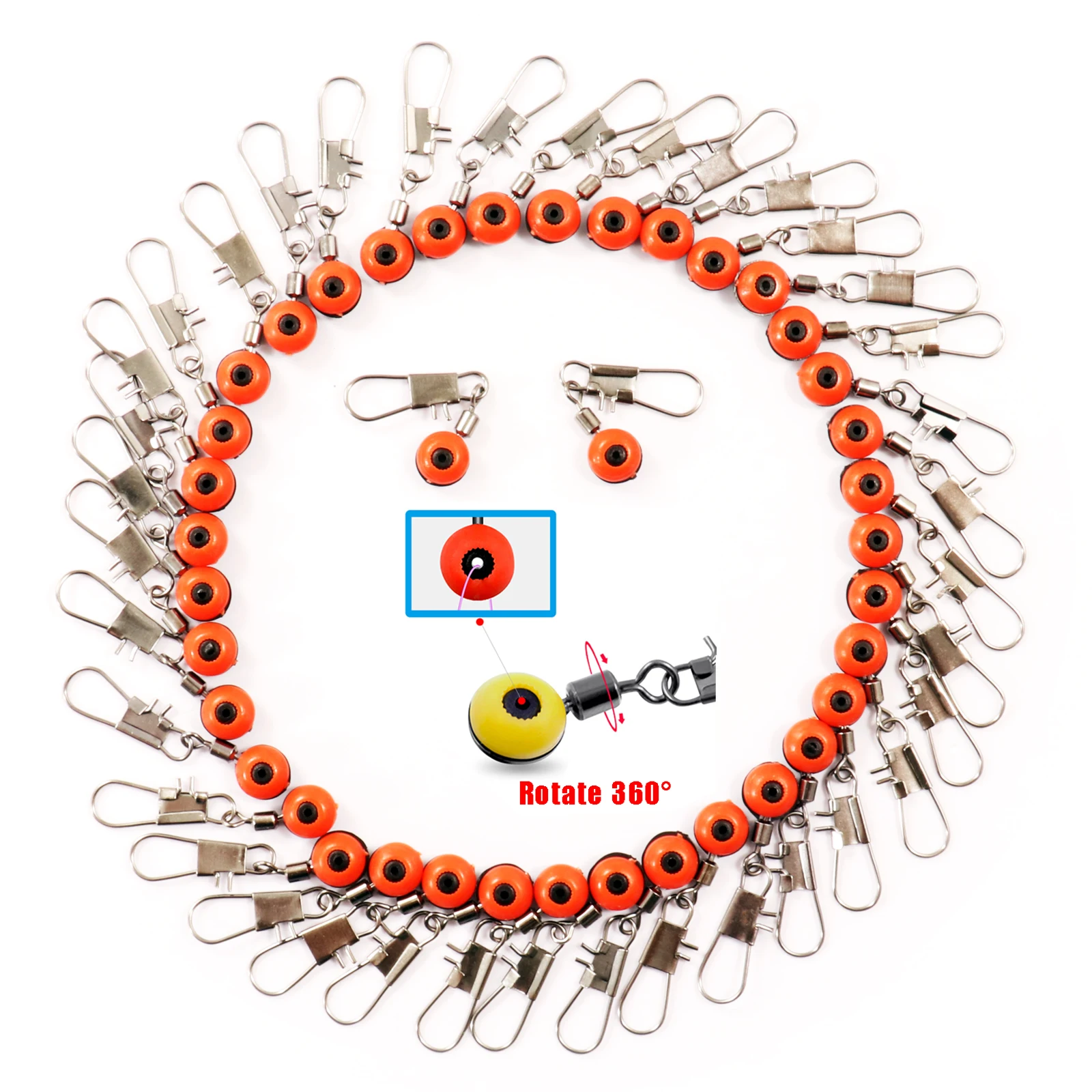 Space Beans 100PCS Connector Buoy Pin Fishing Float Line