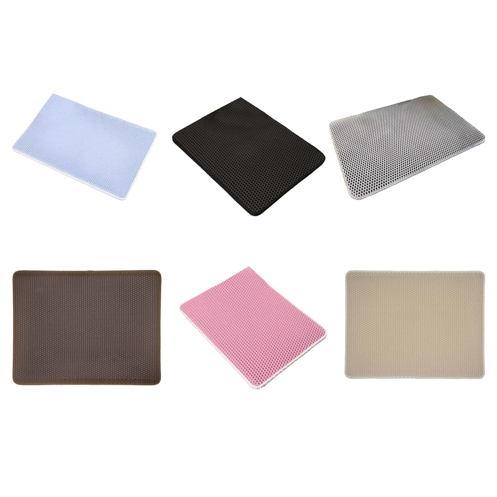 

Convenient And Portable Litter Tray Mat For Pet Owners Easy To Clean Double Layer Cat Litter Mat