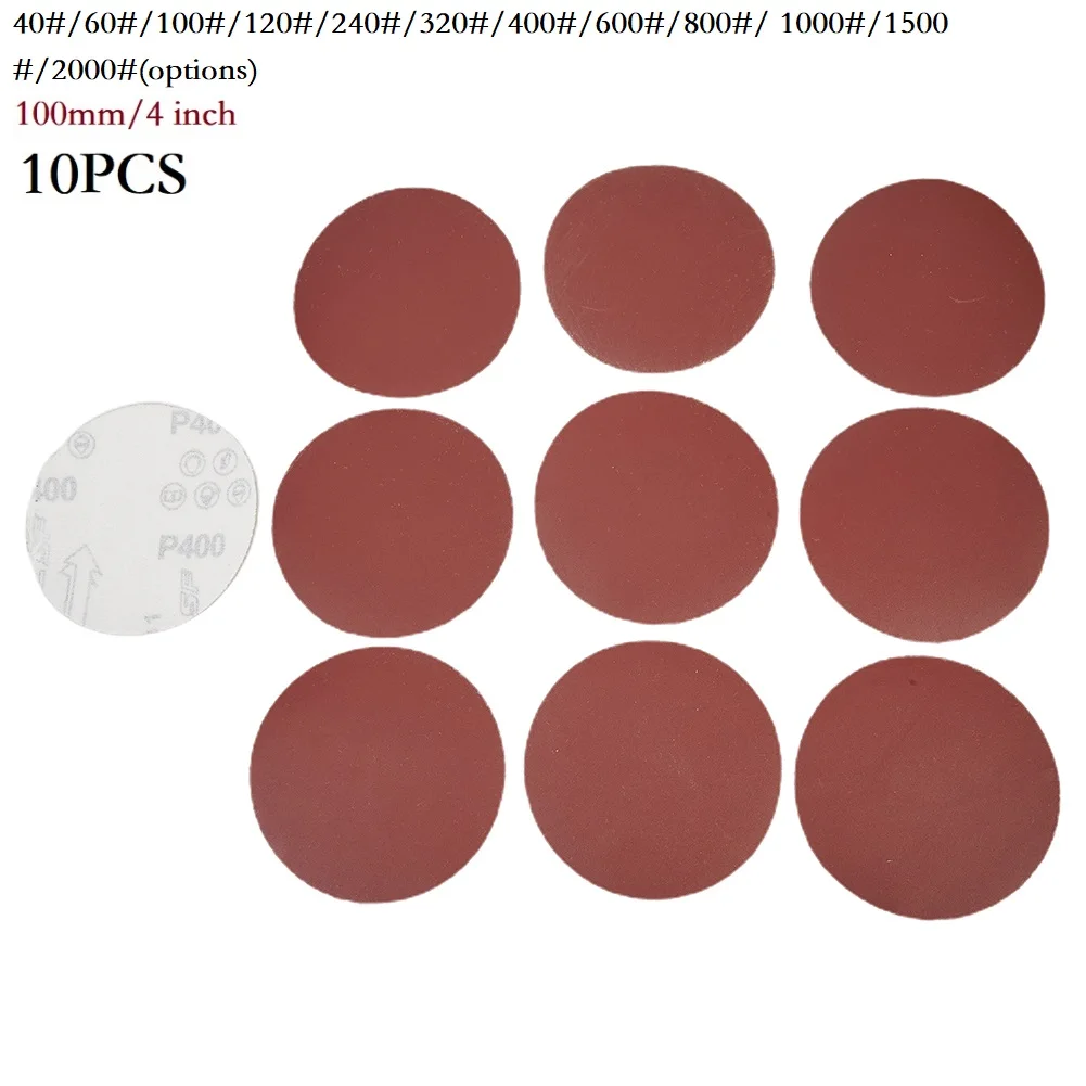 

10Pcs 4 Inch Sanding Discs Polishing Pad Paper Sandpaper 40-2000 Grit For Abrasive Drill Grinder Rotary Tools 100mm