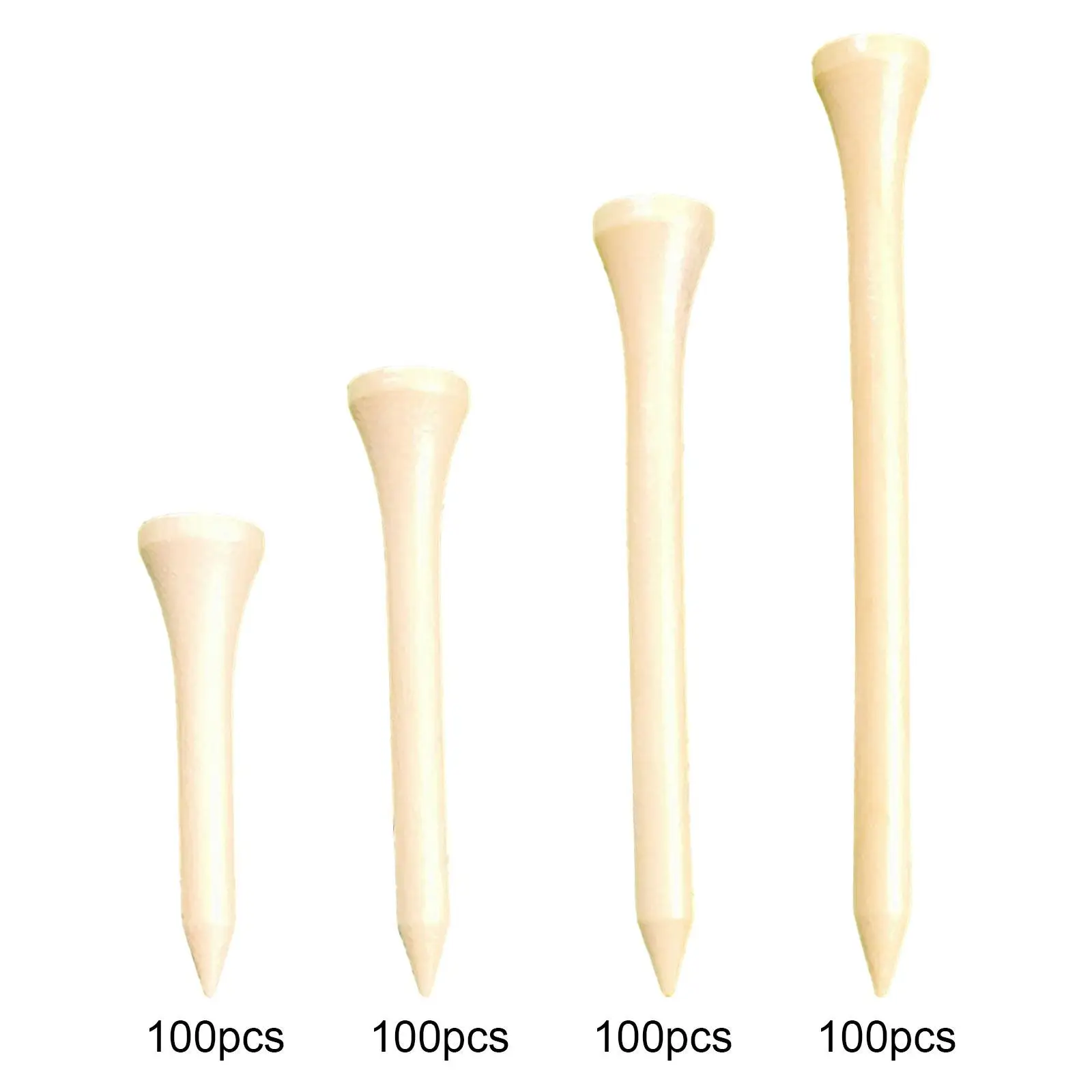 

100x Wooden Golf Tees Reducing Friction Portable Wood Golf Tees for Golf