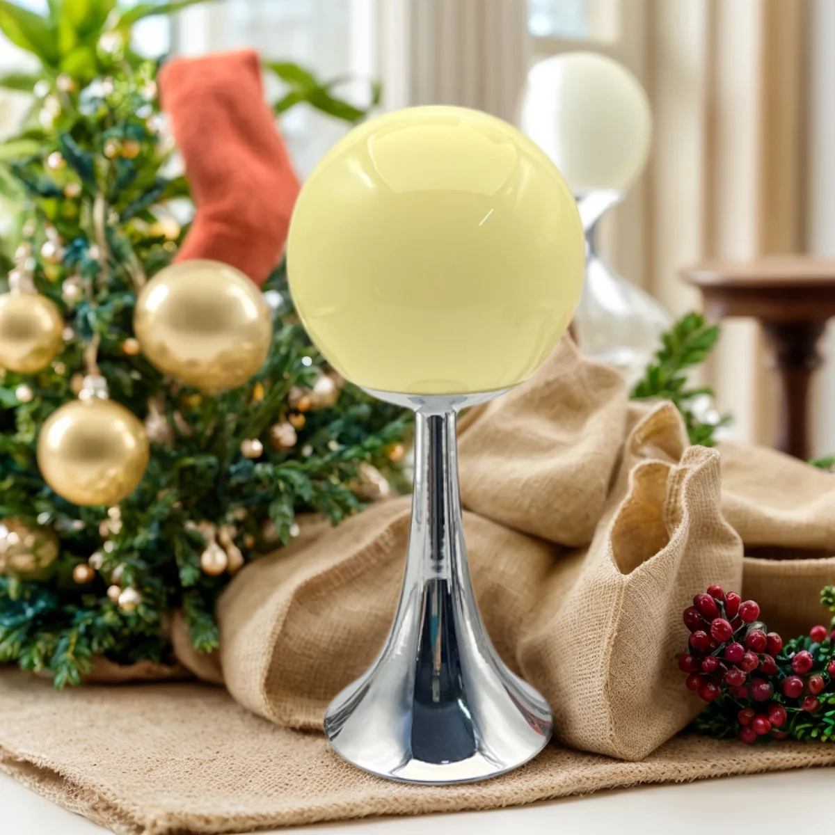 Glass Round Home Table Lamp Room Decoration Hotel Bedside Desk Lamps Girl Bedroom Atmosphere Lighting Night Light Desktop Lamp 4