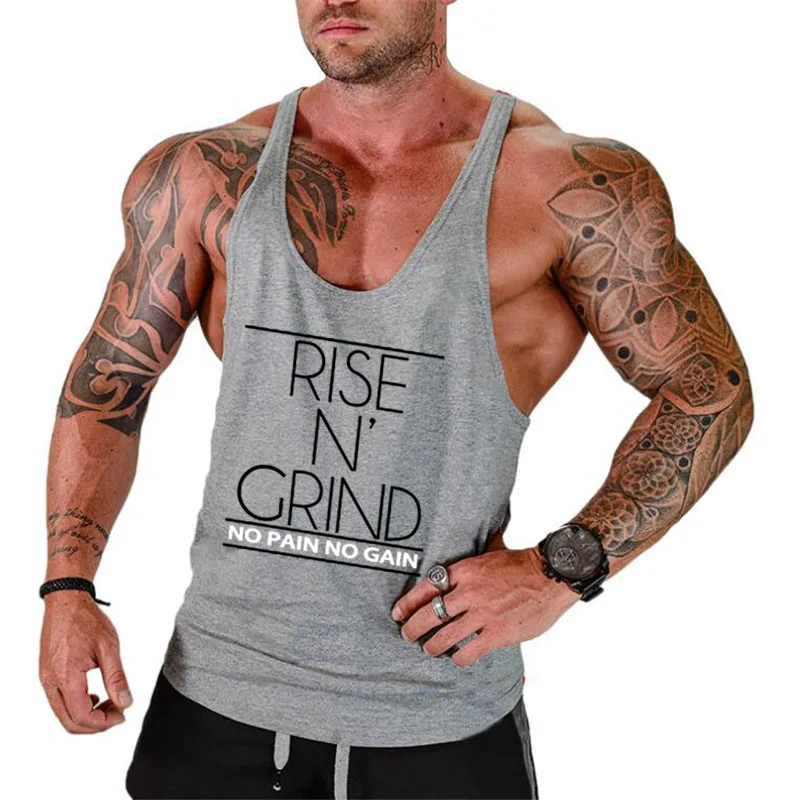 

Sigutan Summer Clothing Cotton Gyms Tank Top Men Bodybuilding Stringer Tanktops For Boys Sleeveless Undershirt Fitness Vest