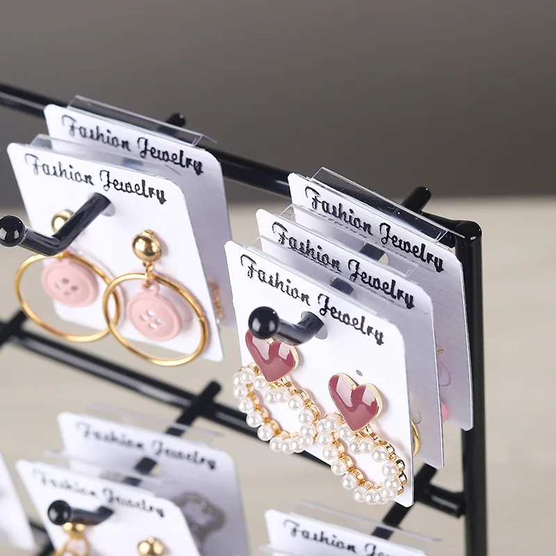 Top New Steel Stand for Earrings Pendants Bracelets Jewelry Display Stud Earrings Holder Jewelry Rack 2 Colors