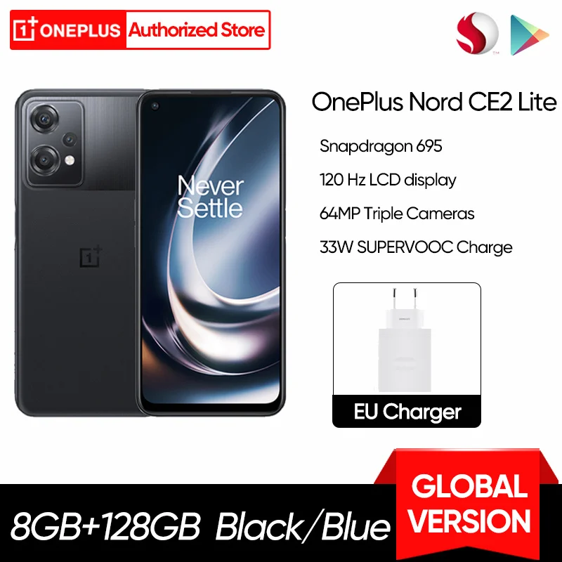 

OnePlus Nord CE 2 Lite Global Version Snapdragon 695 5G Smartphones 8GB 128GB Mobile Phone 33W Fast Charge 120Hz display Android