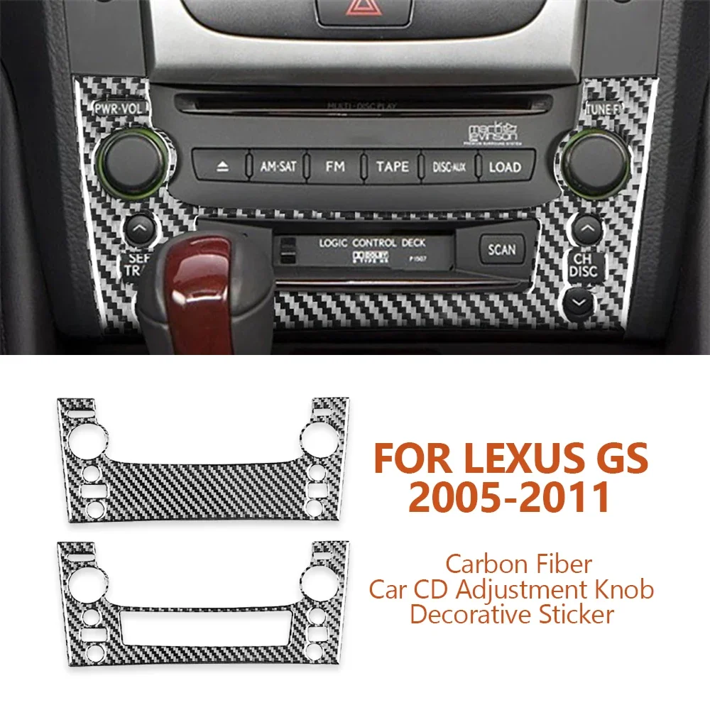 

Для Lexus GS 2005-2011 Автомобильный Стайлинг из углеродного волокна Автомобильная Регулировочная ручка CD Декоративные наклейки аксессуары для модификации автомобиля