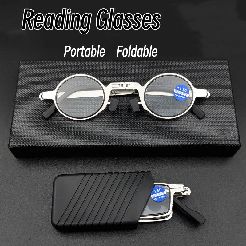 Flexible TR90 Reading Glasses Women Men Round Frame Unbreakable Pocket Reader Ge