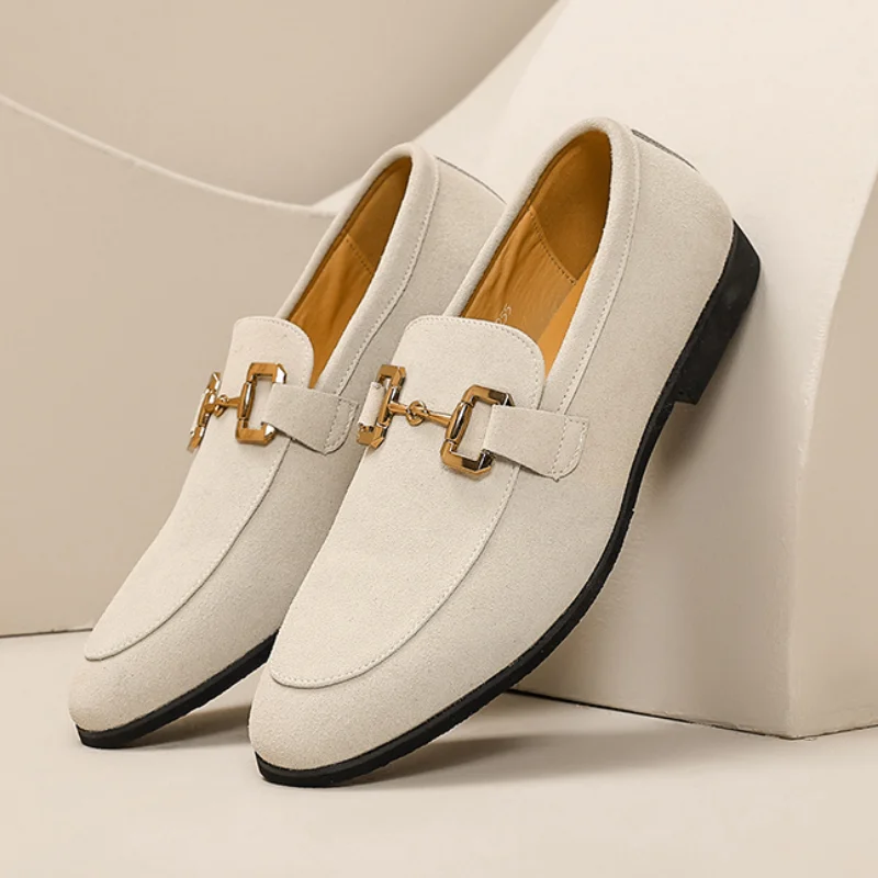 High End Brand Men's Suede Shoes Soft Soled Men's Driving Shoes Business Casual Shoes British Style Men's Loafers Summer