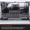 Portable Energy Star Countertop Dishwasher 6 Plate Dish Washer White Stainless Steel Interior Easy Setup Quick Kit with 6 Wash 4