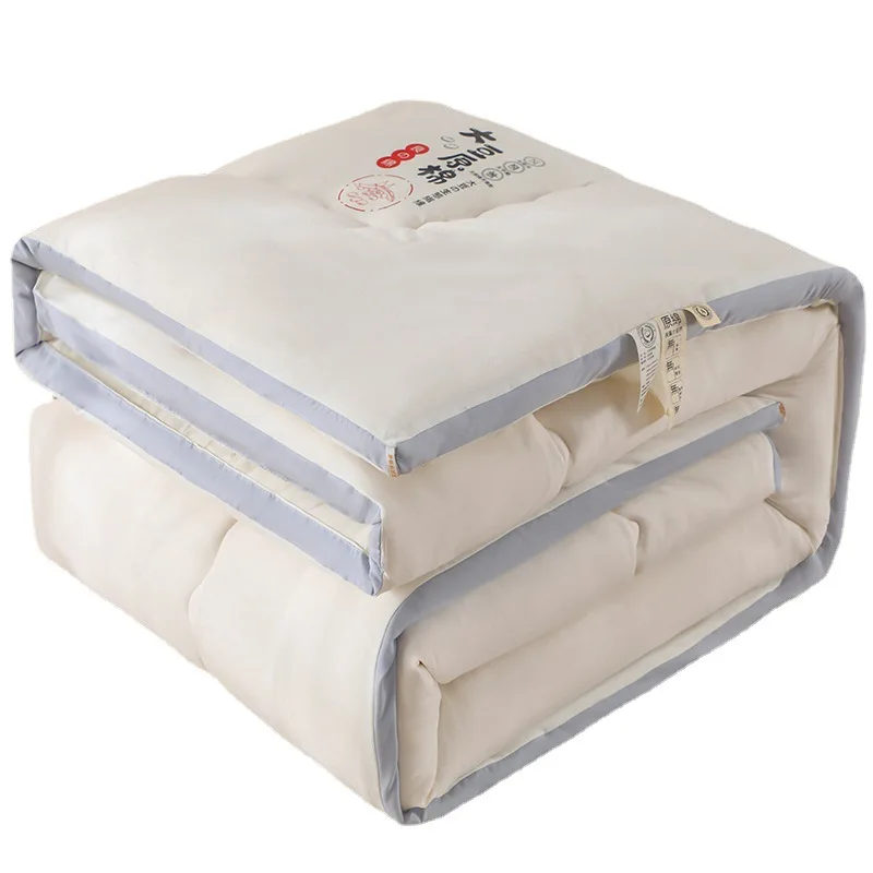 Winter Soybean Nordic Quilt Down Smooth Comforter Lightweight Bedroom Warm Luxury Blanket Thick Quilted Bed 150 for Baby Mother bed comforter wool cotton blanket