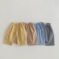 Pantalons pour garçons de 0 à 5 ans, Style coréen, à carreaux, jambes droites, décontractés, taille élastique, vêtements pour enfants, nouvelle collection printemps 2026 3