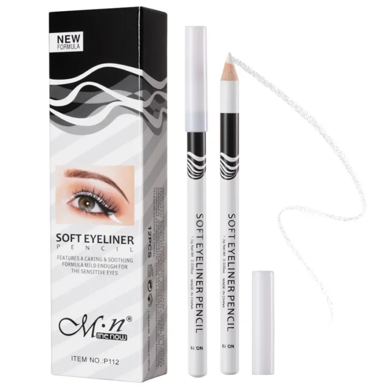 Description Picture 3 of item12pcs White Eyeliner Makeup Smooth Easy To Wear Eyes Brightener Highlighter Waterproof Long Lasting Eyes Liner Pencils Makeup