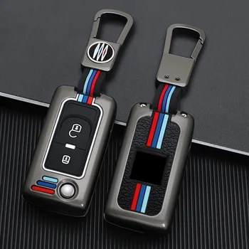 Copertura della cassa chiave dell'automobile della lega per Peugeot 207 307 308 407 607 807 per Citroen C2 C3 C4 C5 C6 accessori portachiavi automatici pieghevoli - Copertura della cassa chiave dell automobile della lega per Peugeot 207 307 308 407 607
