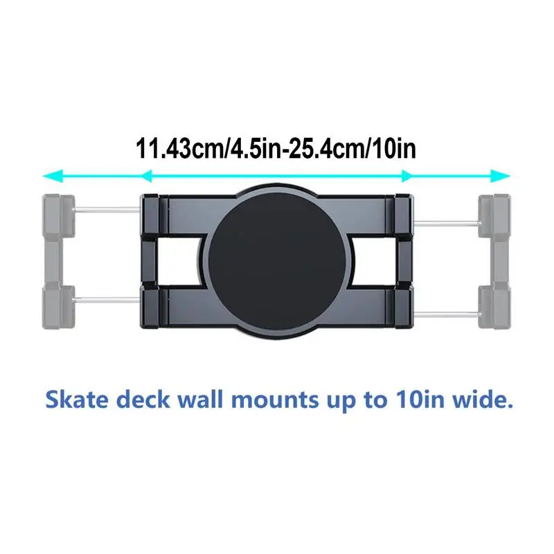 Rotating Skateboard Wall Rack Skateboard Wall Mount Hanger Display Deck Retractable Clamping Skateboard Display Organization