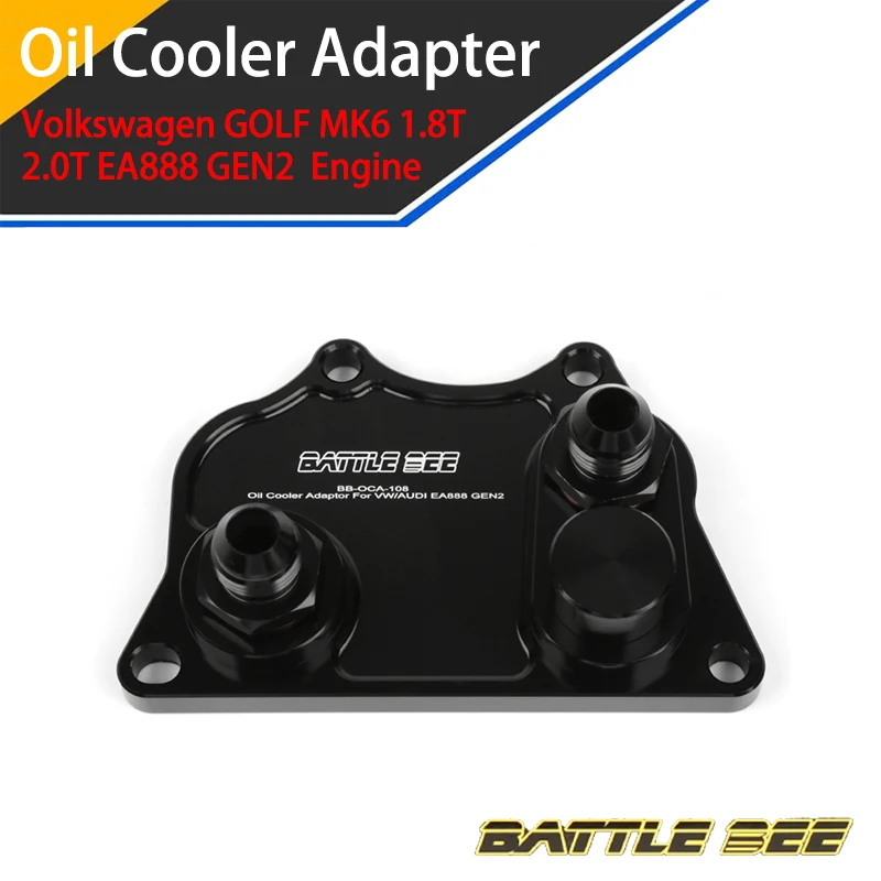 

Fit For Volkswagen Audi GOLF MK6 2.0T 1.8T EA888 GEN2 Engine Oil Adapter Connectors Aluminum Oil Filter Sandwich Plate Adapter